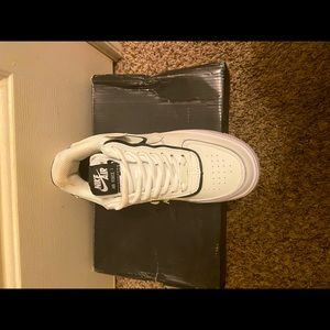 Custom Made White, Black, and Purple Nike Air Force 1’s